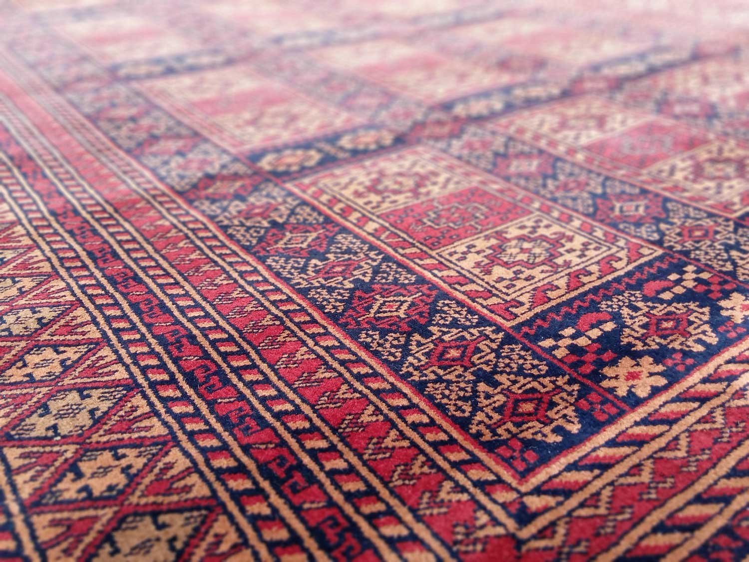 6×9 Feet Hand Knotted Wool Carpet Brown and Black Tribal - Image 3