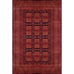 6×9 Feet Hand Knotted Wool Carpet Brown and Black Tribal