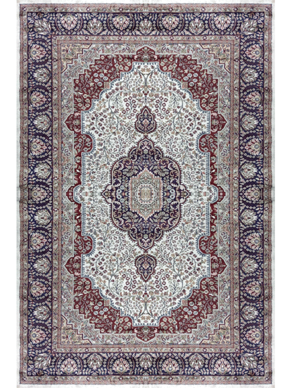6×9 Feet Handmade Carpet Royal White Hand Knotted Persian Carpet