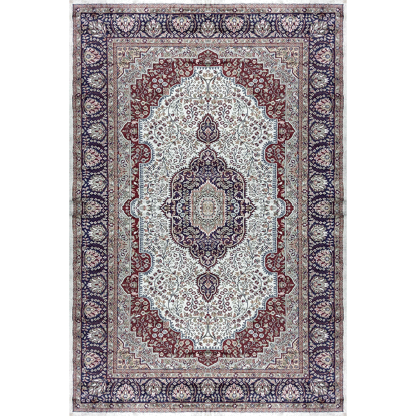 6×9 Feet Handmade Carpet Royal White Hand Knotted Persian Carpet
