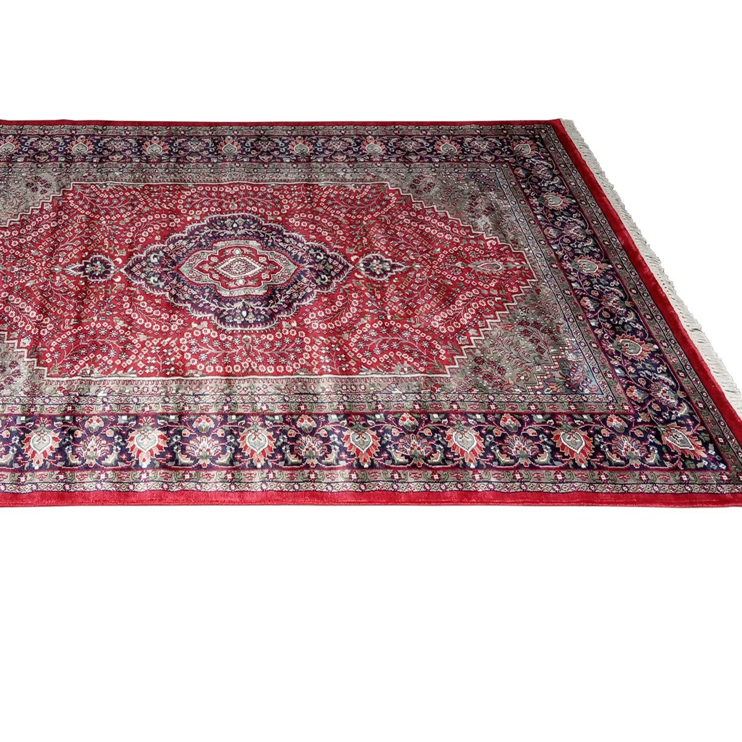 6×9 Feet Handmade Carpet Royal Red Hand Knotted Persian Carpet - Image 5
