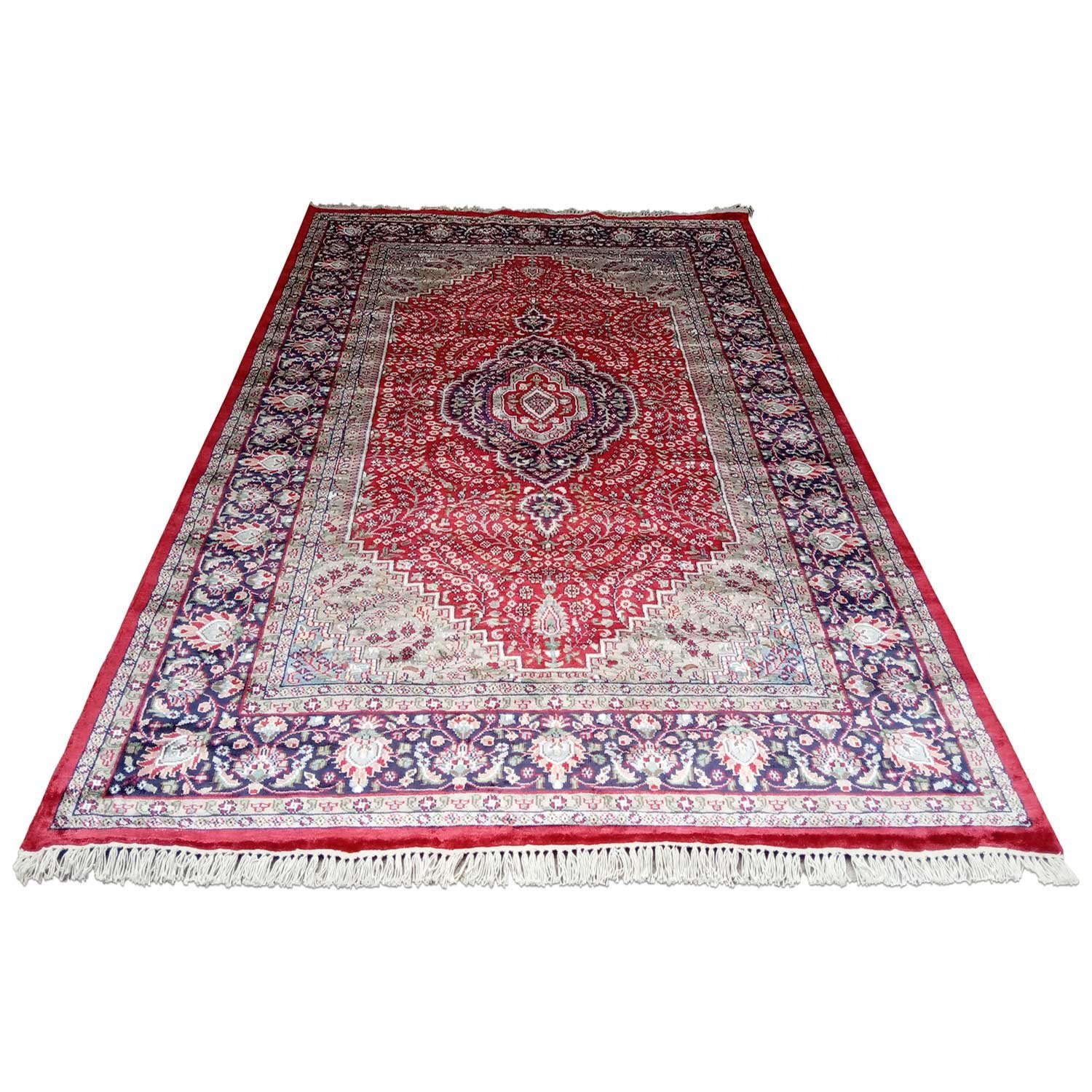 6×9 Feet Handmade Carpet Royal Red Hand Knotted Persian Carpet - Image 2
