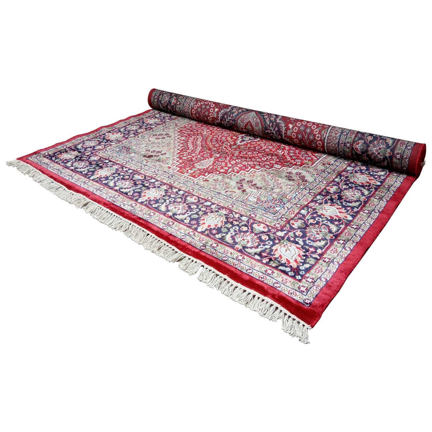 6×9 Feet Handmade Carpet Royal Red Hand Knotted Persian Carpet - Image 7