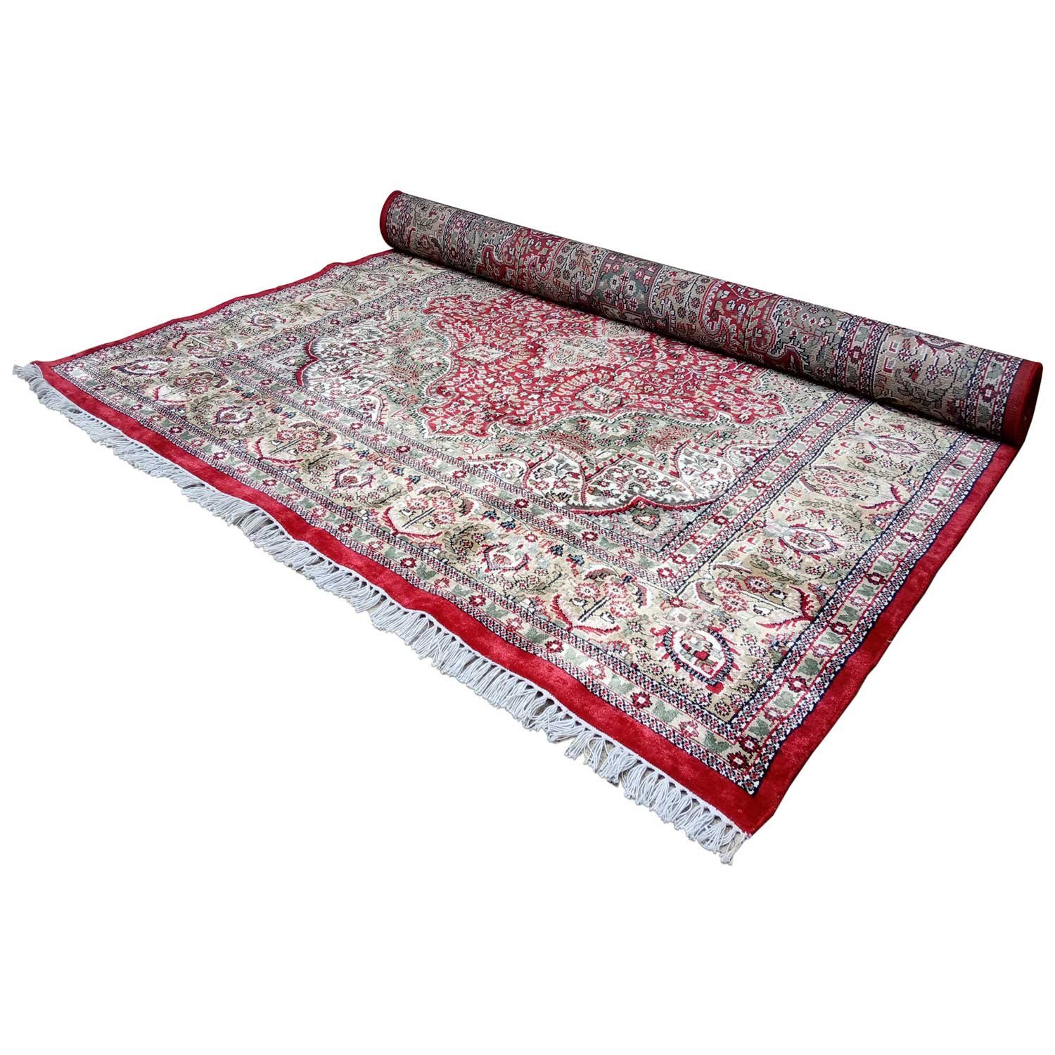 6×9 Ft Handmade Carpet Royal Red Persian Carpet - Image 2