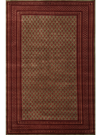 6×9 Feet Handmade Wool Carpet Royal Green Lichi