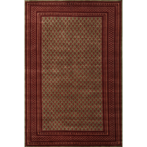 6×9 Feet Handmade Wool Carpet Royal Green Lichi