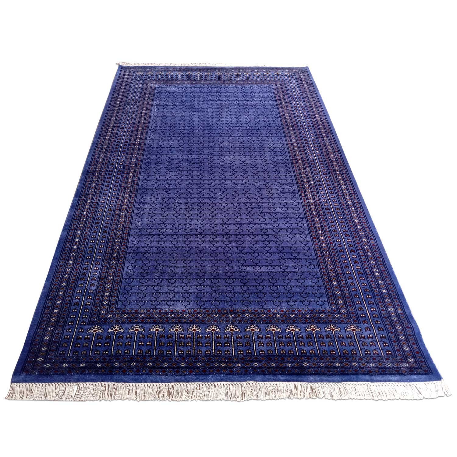 6×9 Feet Handmade Wool Carpet Royal Purple Hand Knotted Parda Carpet - Image 2
