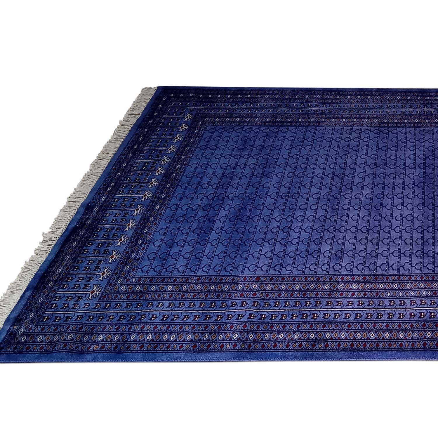 6×9 Feet Handmade Wool Carpet Royal Purple Hand Knotted Parda Carpet - Image 4