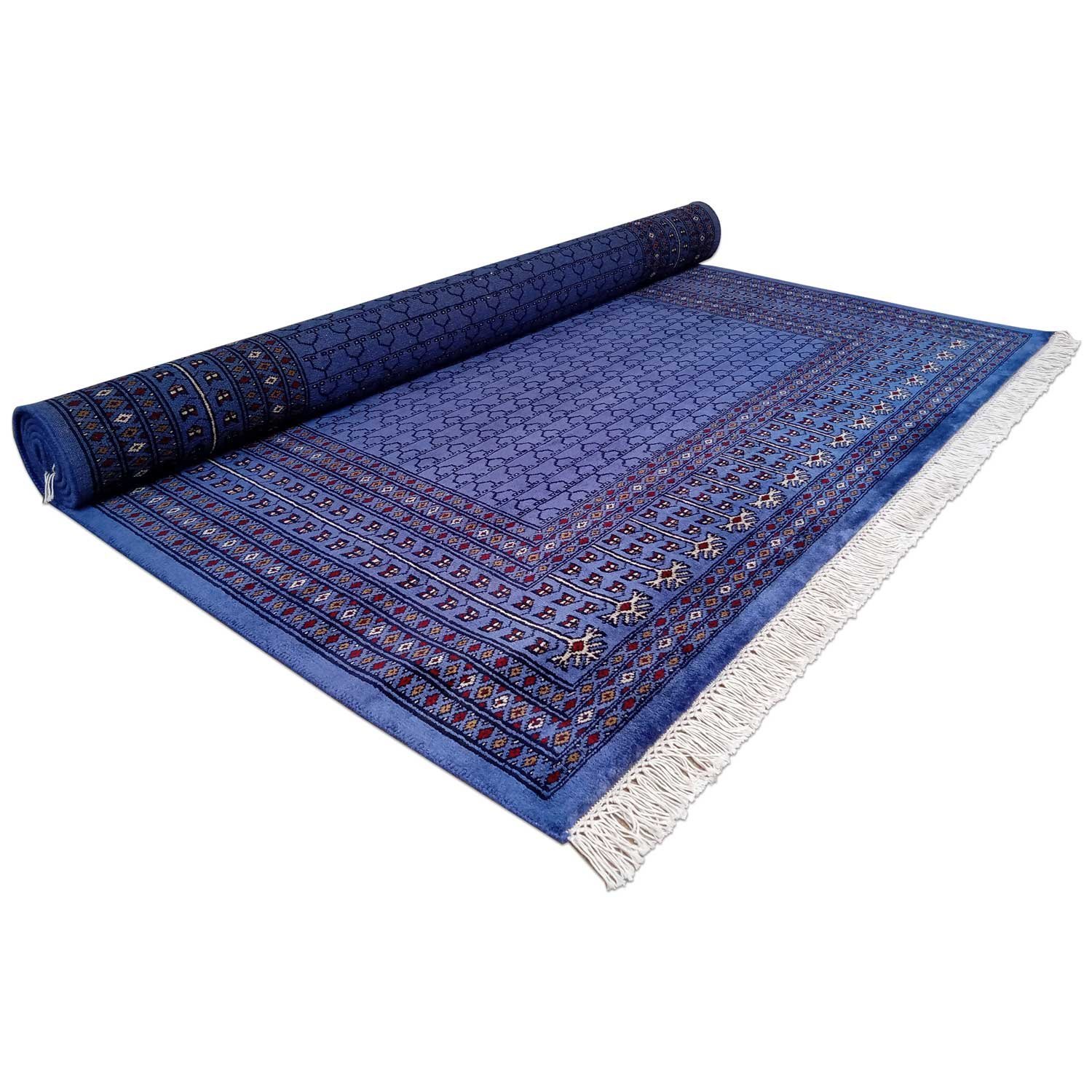 6×9 Feet Handmade Wool Carpet Royal Purple Hand Knotted Parda Carpet - Image 6
