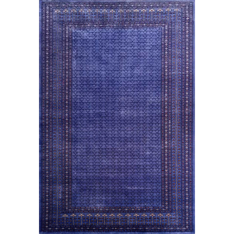 6×9 Feet Handmade Wool Carpet Royal Purple Hand Knotted Parda Carpet