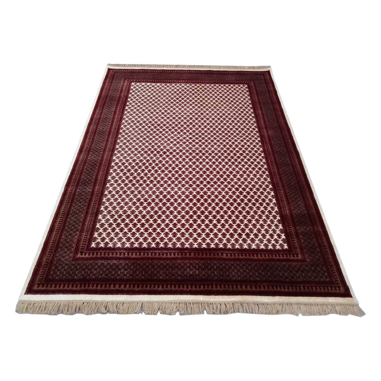 8×10 Feet Wool White Hand Knotted Carpet Lichi - Image 5