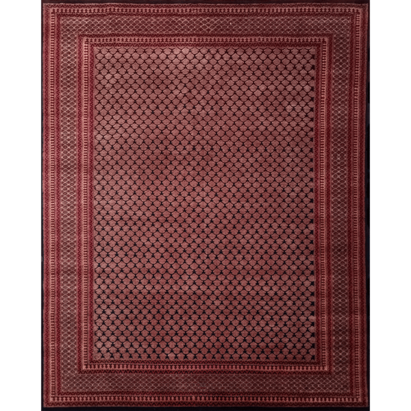 8x10 Feet Hand Knotted Wool Black Lichi Carpet
