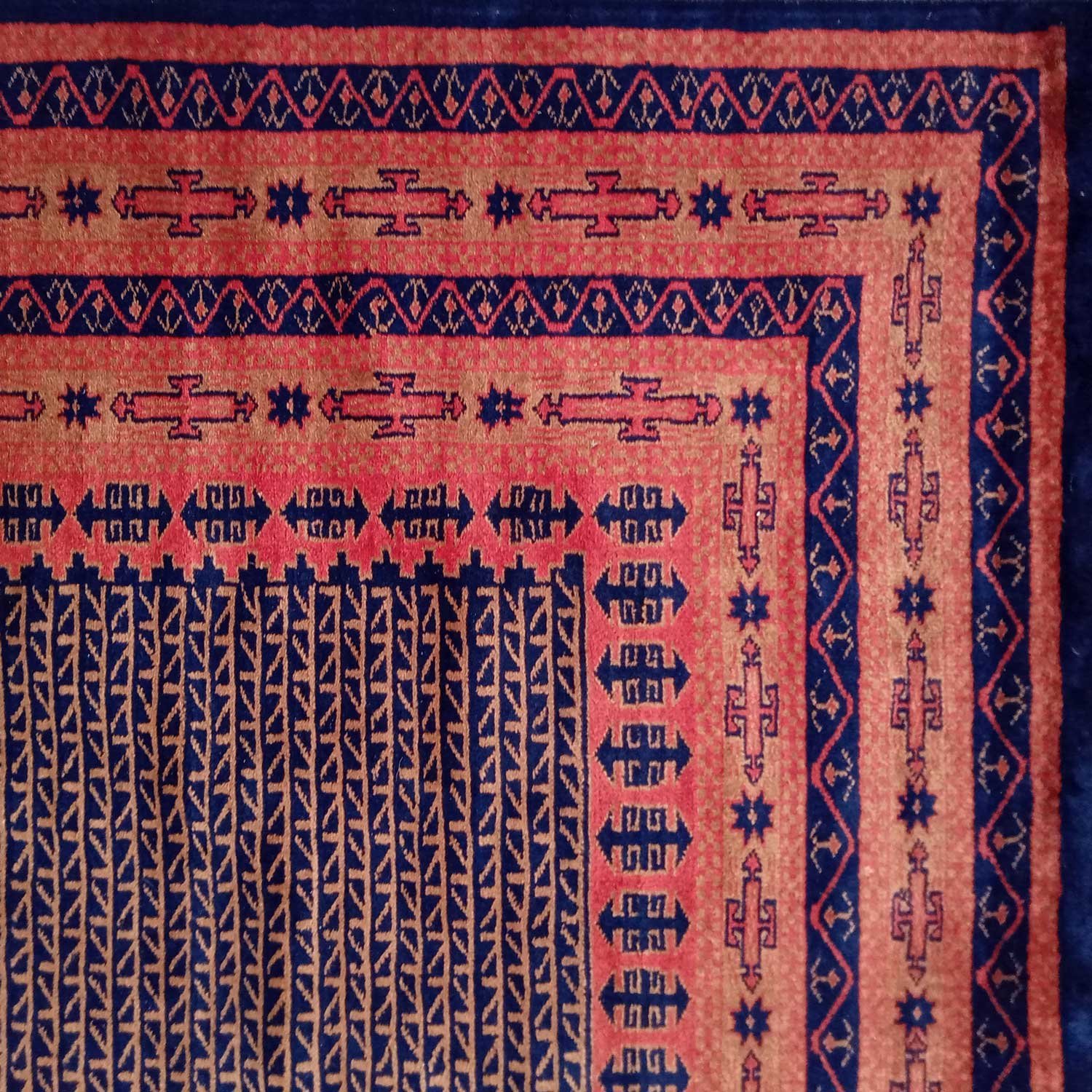 9x12 Feet Handmade Wool Carpet Black Kanta Hand Knotted Carpet - Image 4